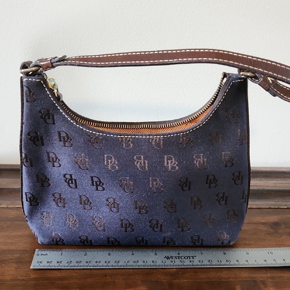 Dooney & Bourke Navy and Brown Monogram Bag